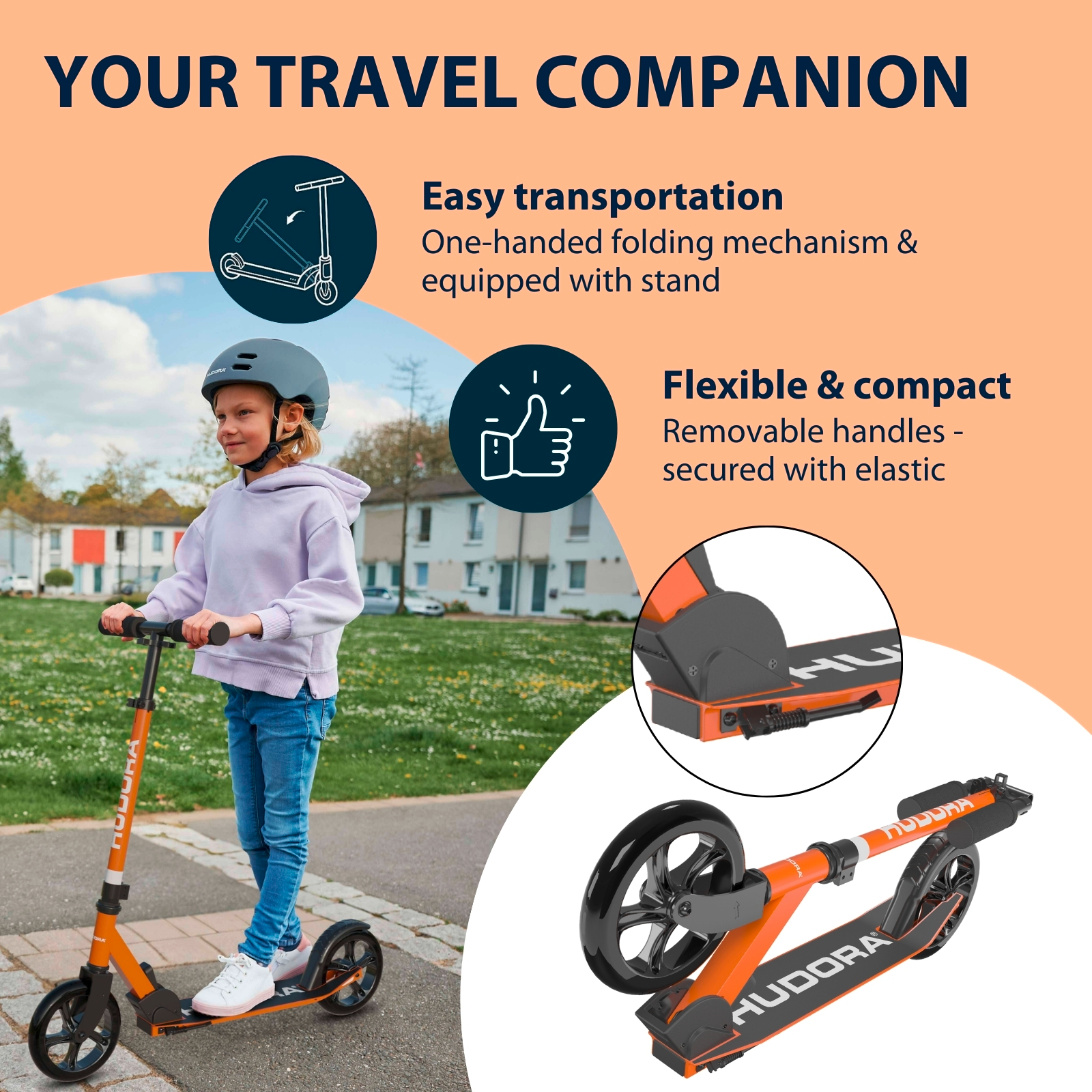 HUDORA Scooter Start 200, orange, image 4 from 7