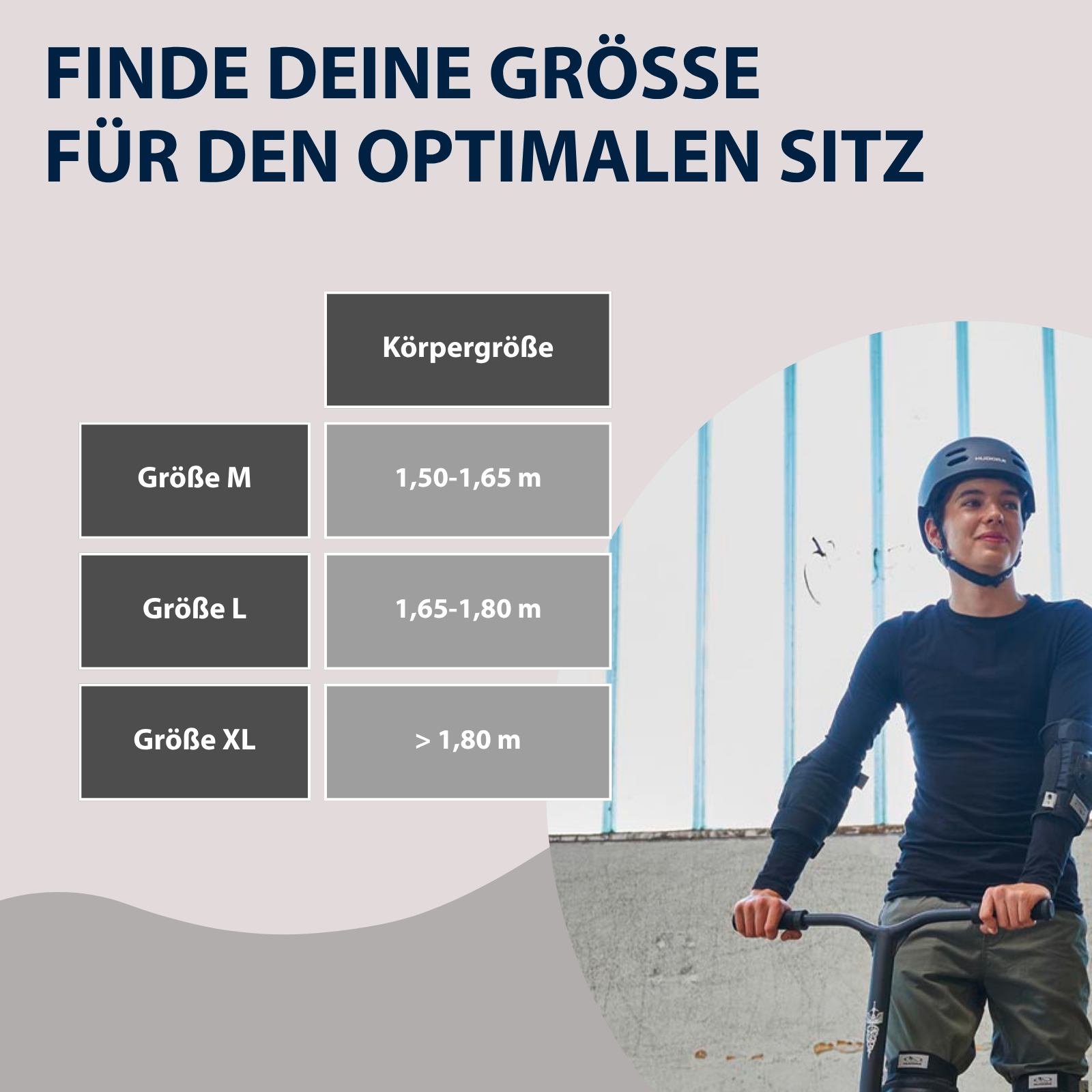 HUDORA Biomechanisches Protektoren Set Pro schwarz L, Bild 3 von 6