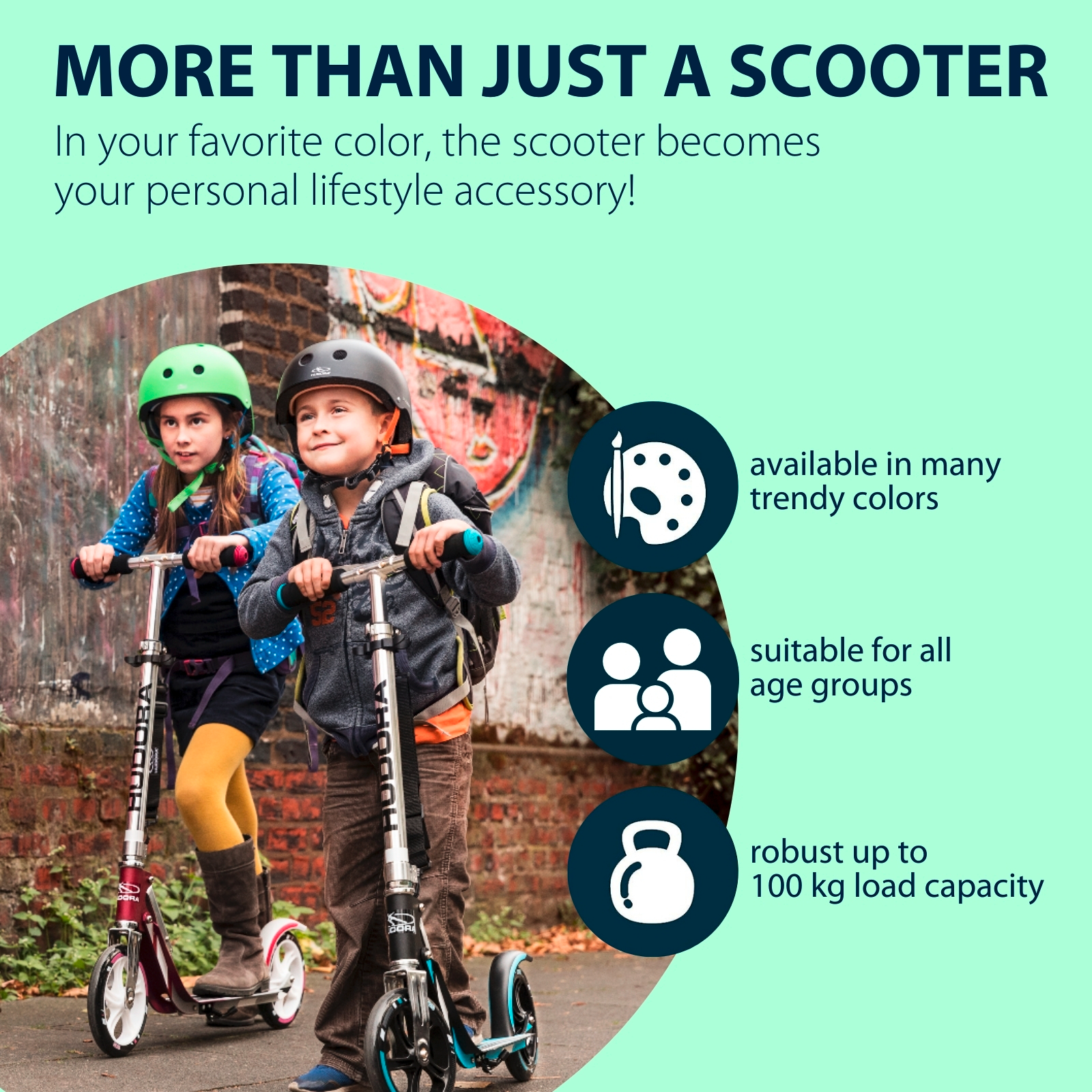 HUDORA BigWheel® 205 Scooter, grass "Exclusive Edition", image 6 from 7
