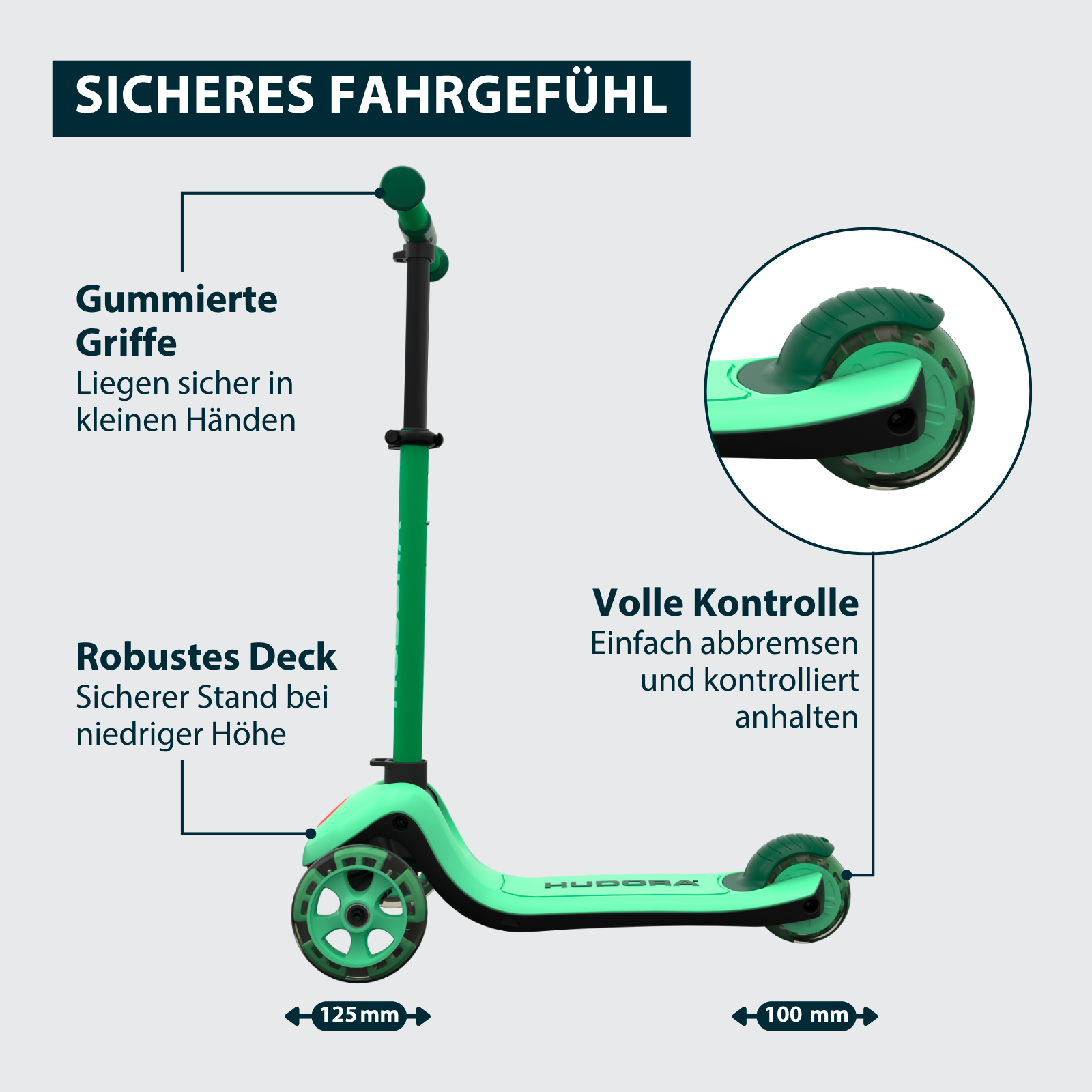 HUDORA Tri-Scooter, mint, Bild 4 von 7
