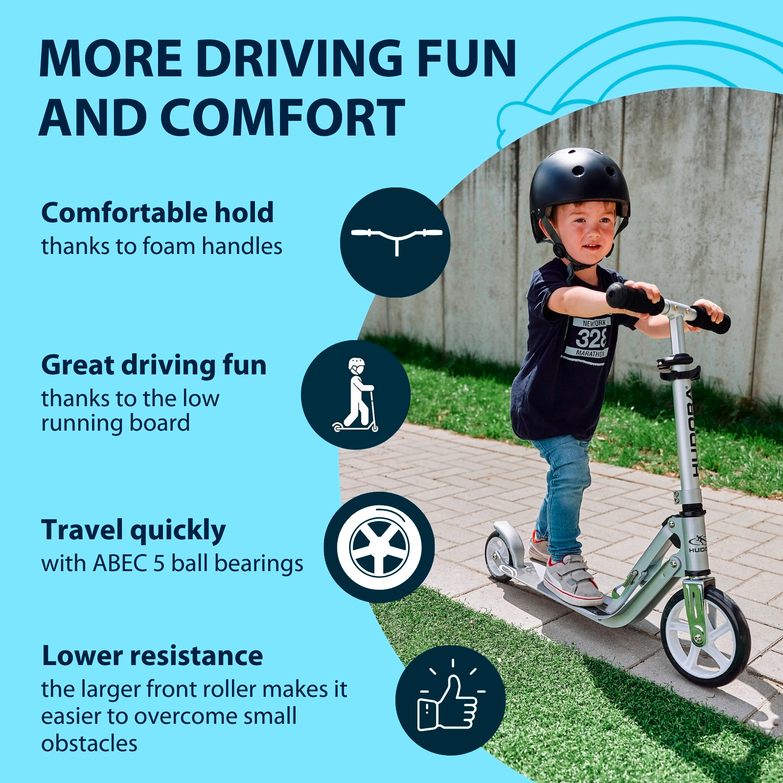 HUDORA Little BigWheel®, scooter sky blue, image 5 from 13