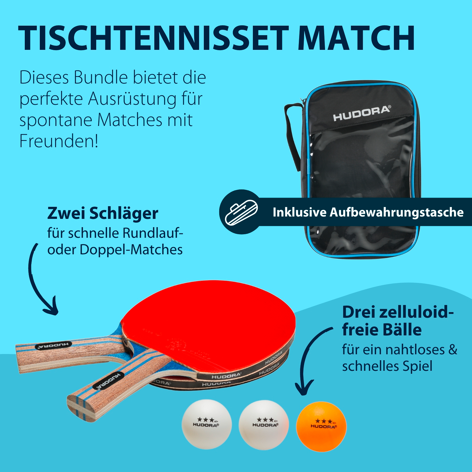 HUDORA Tischtennisset Match, Bild 2 von 6