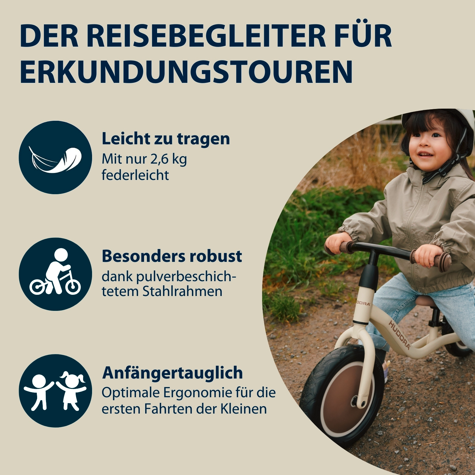 HUDORA Laufrad Cruisy, mocha, Bild 4 von 6
