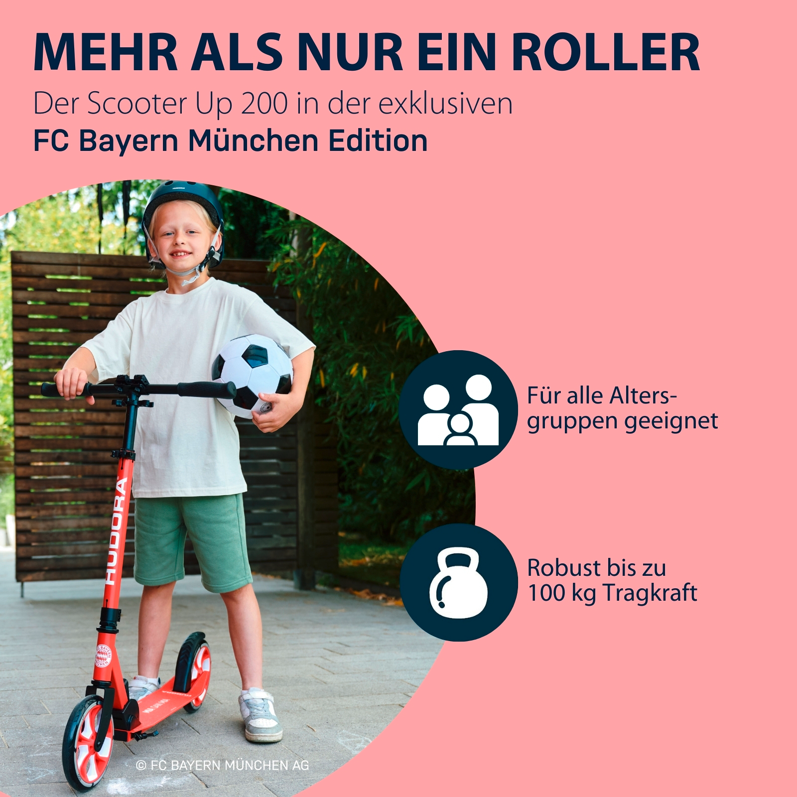 HUDORA Scooter Up 200,  FC Bayern München, Bild 6 von 7