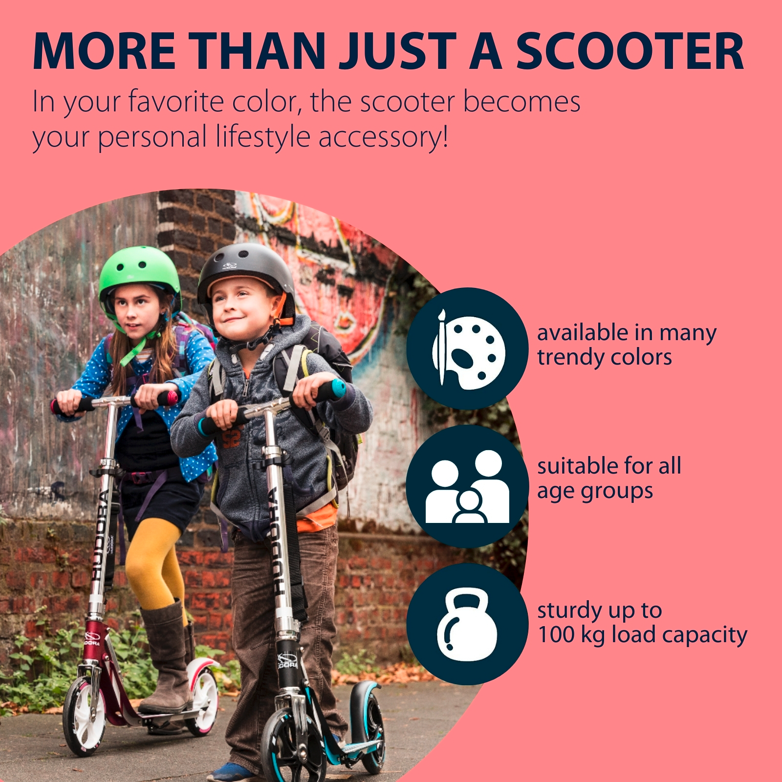 HUDORA BigWheel® 205, Scooter schwarz/rot, image 6 from 7