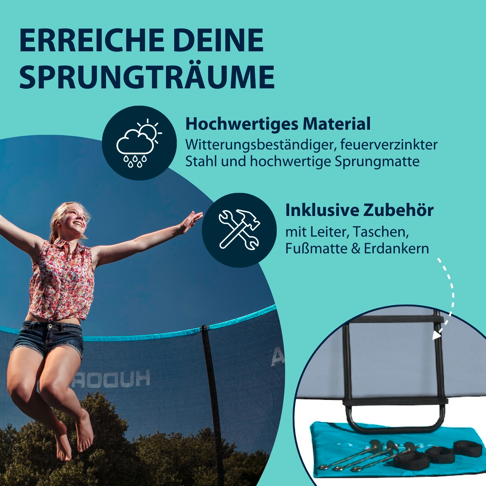 HUDORA Fantastic Complete Trampolin 300V, Bild 4 von 7