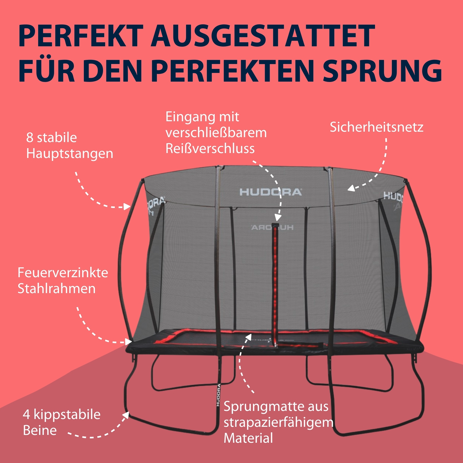 HUDORA Trampolin 4square 215 x 305, Bild 3 von 7