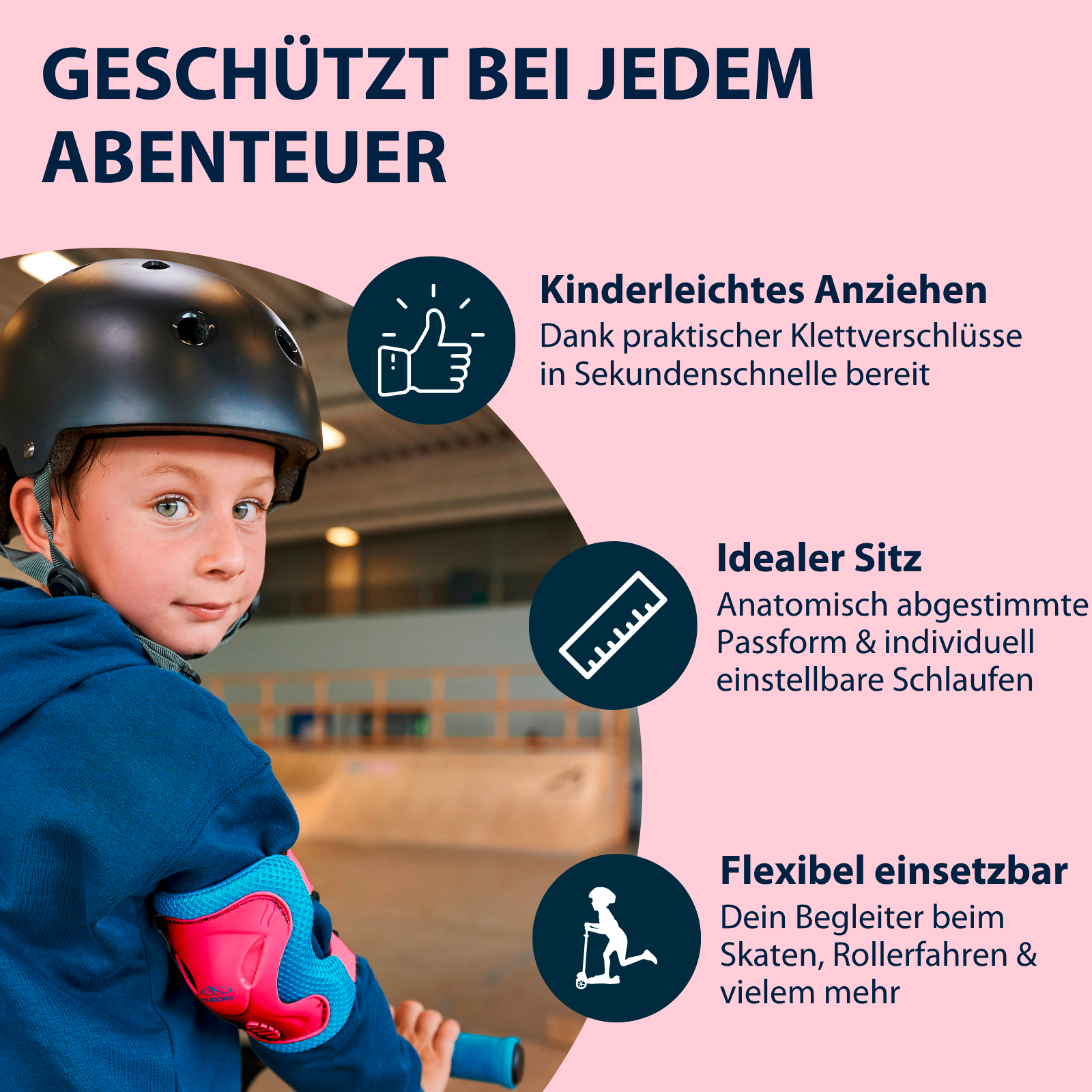 HUDORA Protector Set Kids berry XS, image 6 from 6