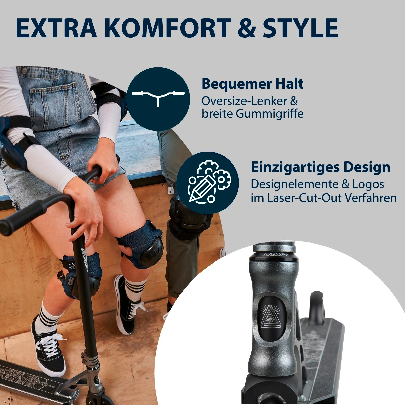 HUDORA Stunt Scooter 360 Pro, anthrazit, Bild 4 von 7