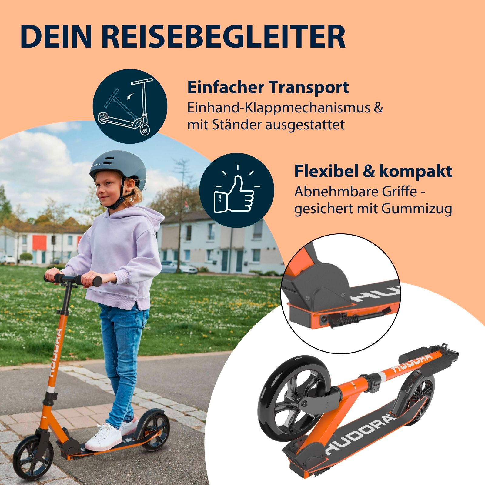 HUDORA Scooter Start 200, orange, Bild 4 von 7
