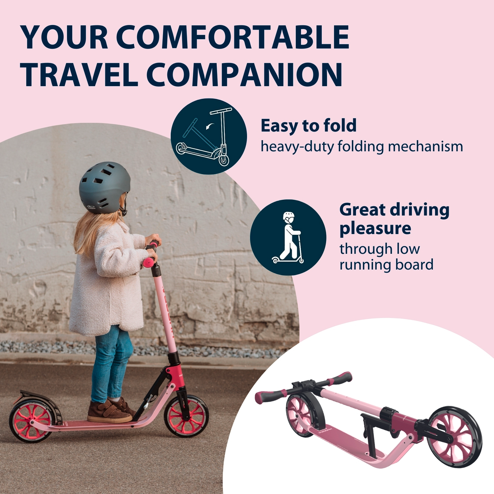 HUDORA BigWheel® 205 Advanced, Rosé, image 4 from 7