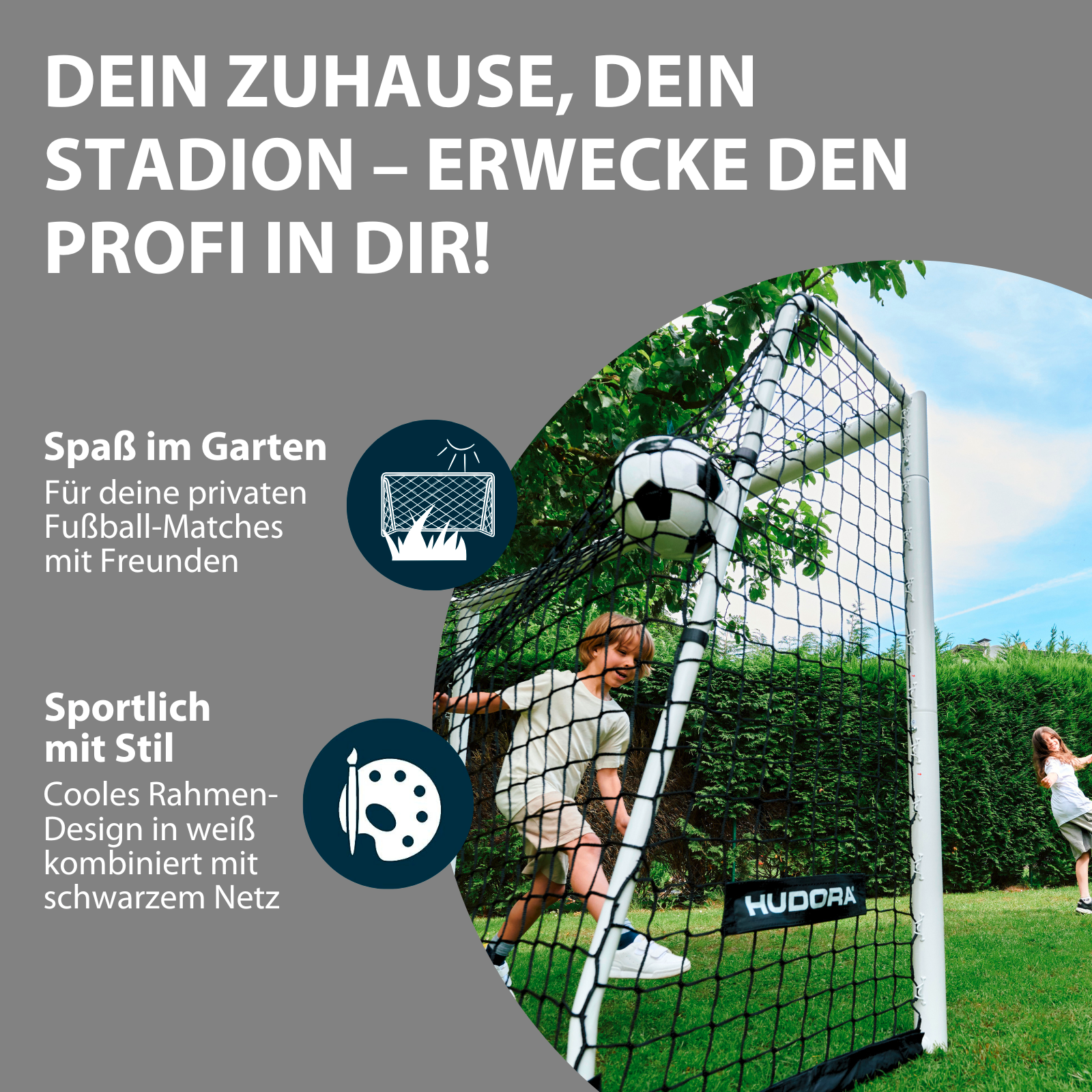 HUDORA Fußballtor Advanced 240 White, Bild 6 von 7