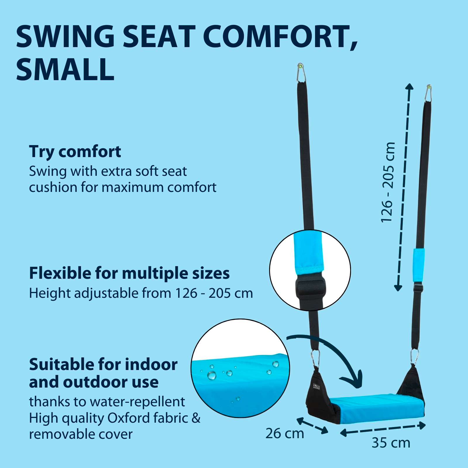 HUDORA Comfort swing seat, small, image 2 from 6