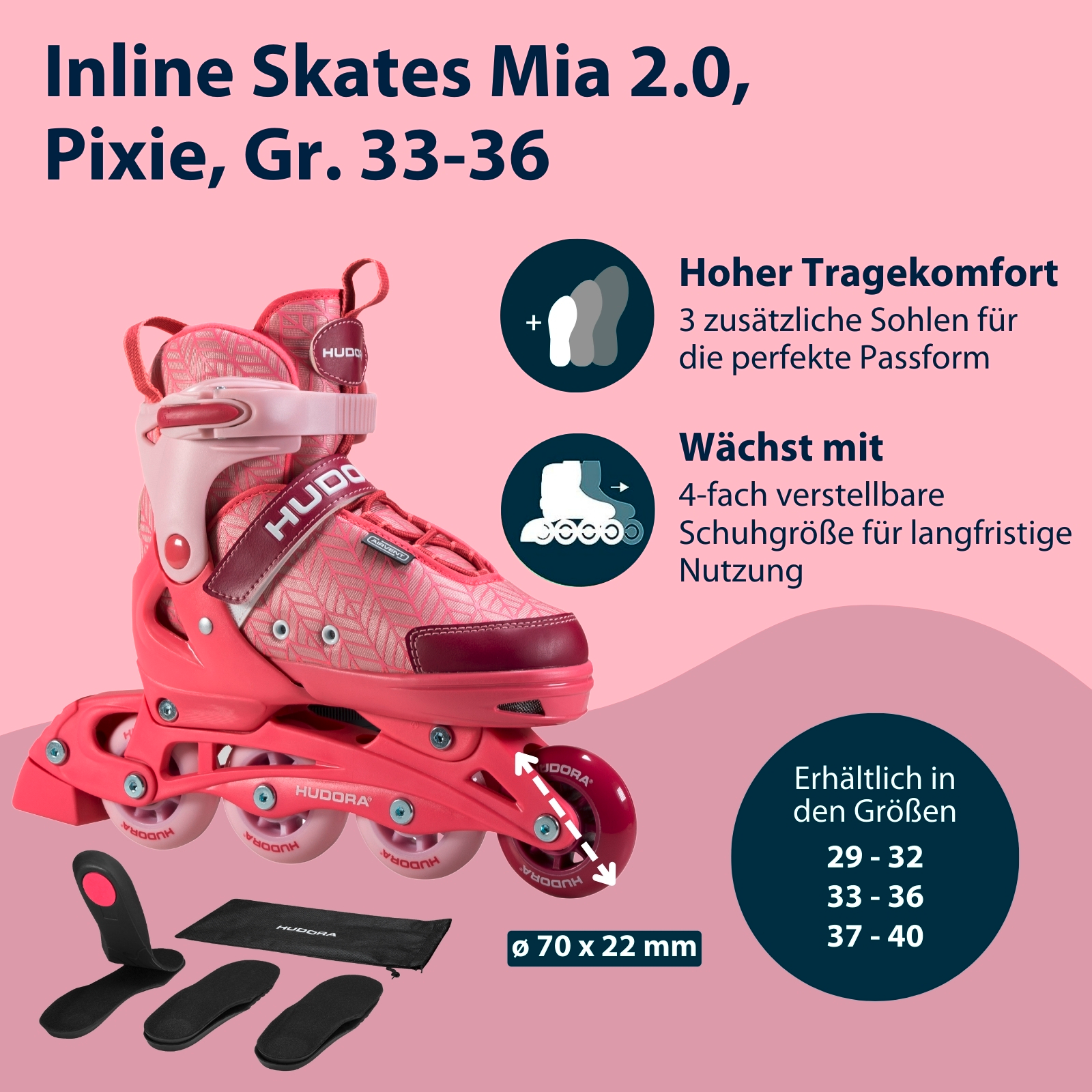 Inline Skates, Mia 2.0, pixie, Gr. 29-40, Bild 2 von 7
