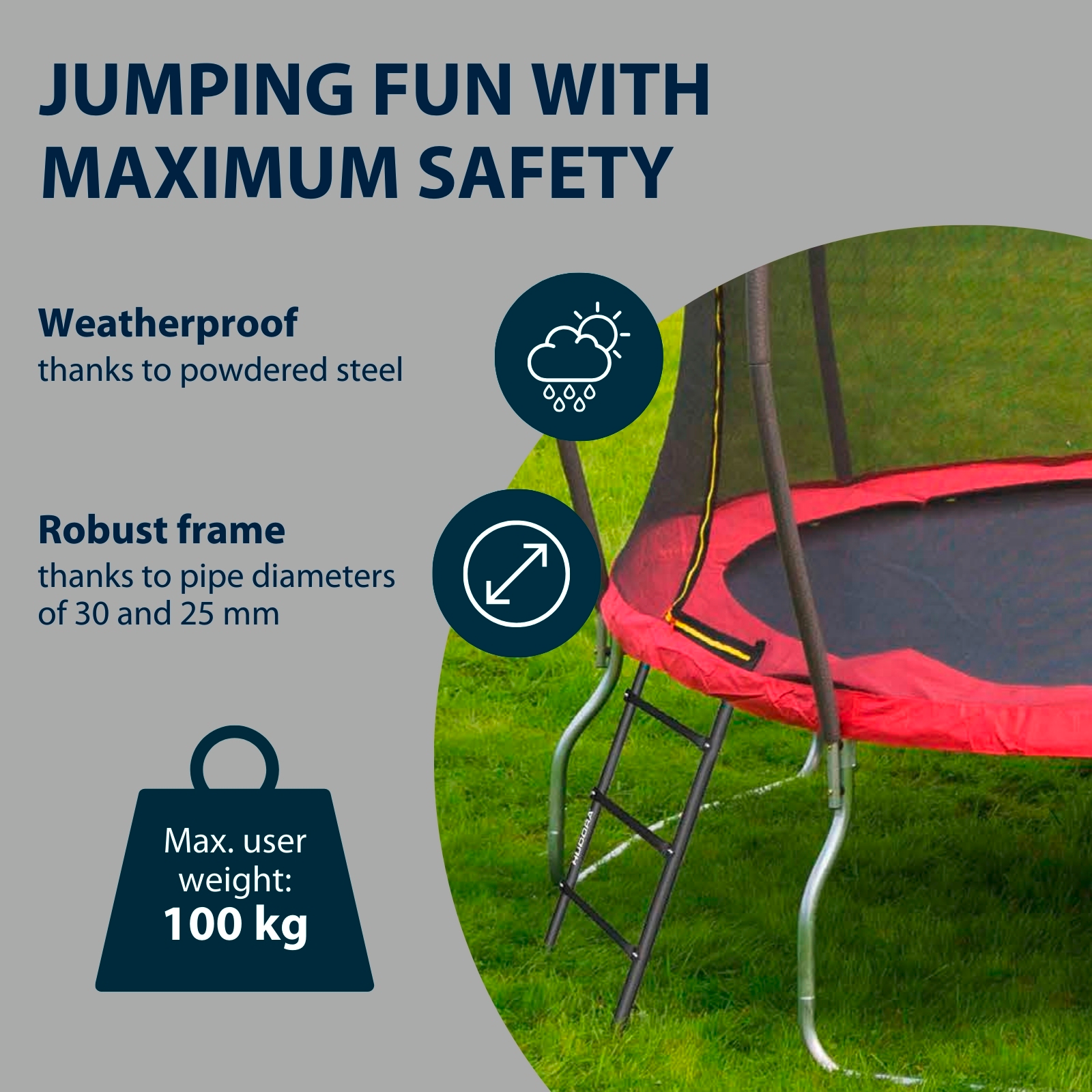 HUDORA ladder for garden trampolines, image 3 from 5