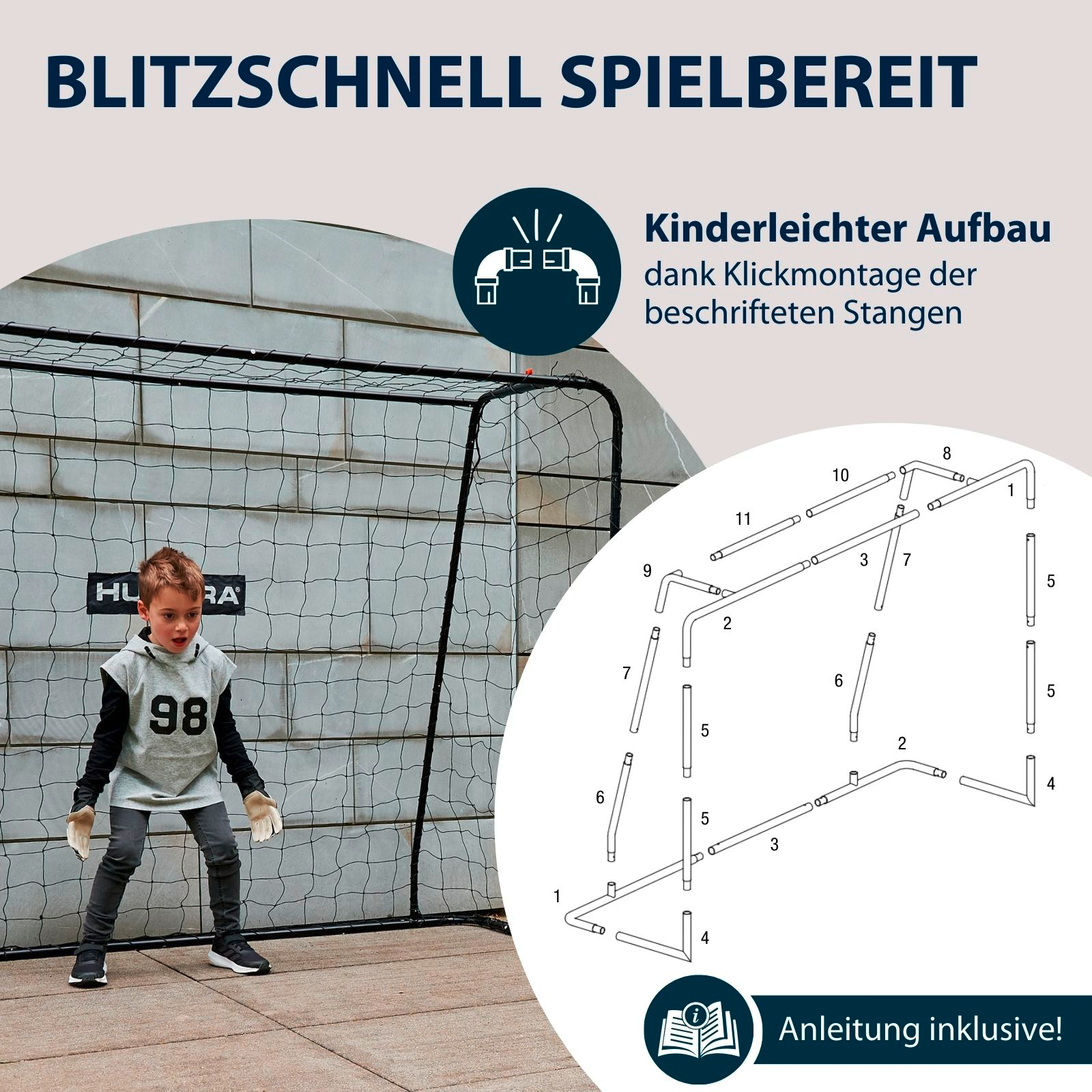 HUDORA Fußballtor Solid 25, Bild 4 von 7