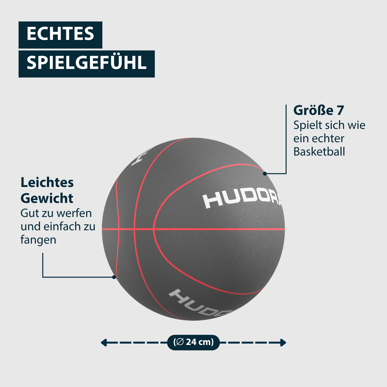HUDORA Silent-Basketball shadow, Gr.7 aus Schaumstoff, image 2 from 5