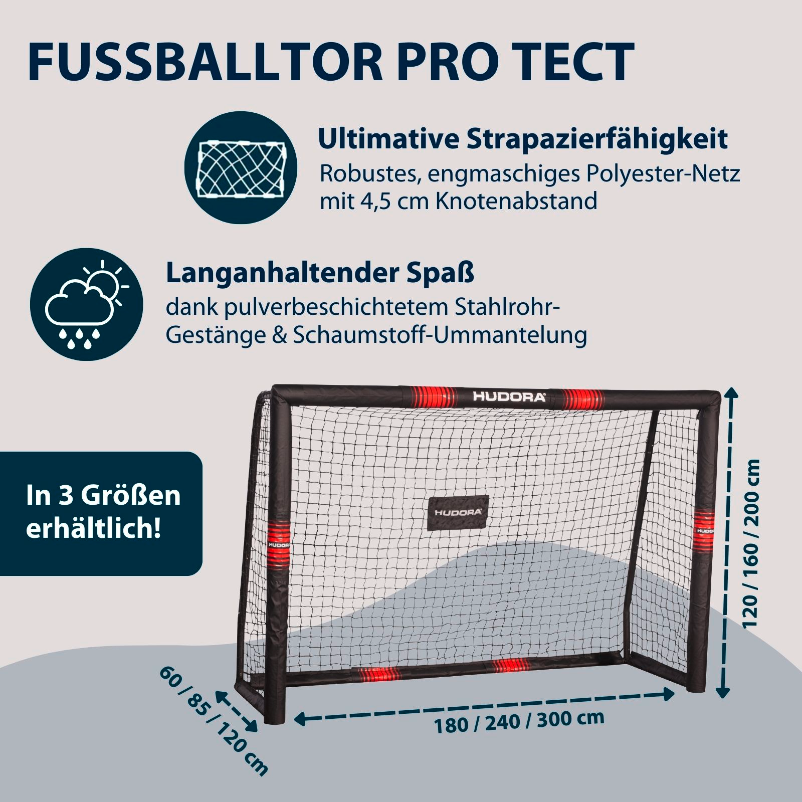 HUDORA Fußballtor Pro Tect 180, Bild 2 von 7