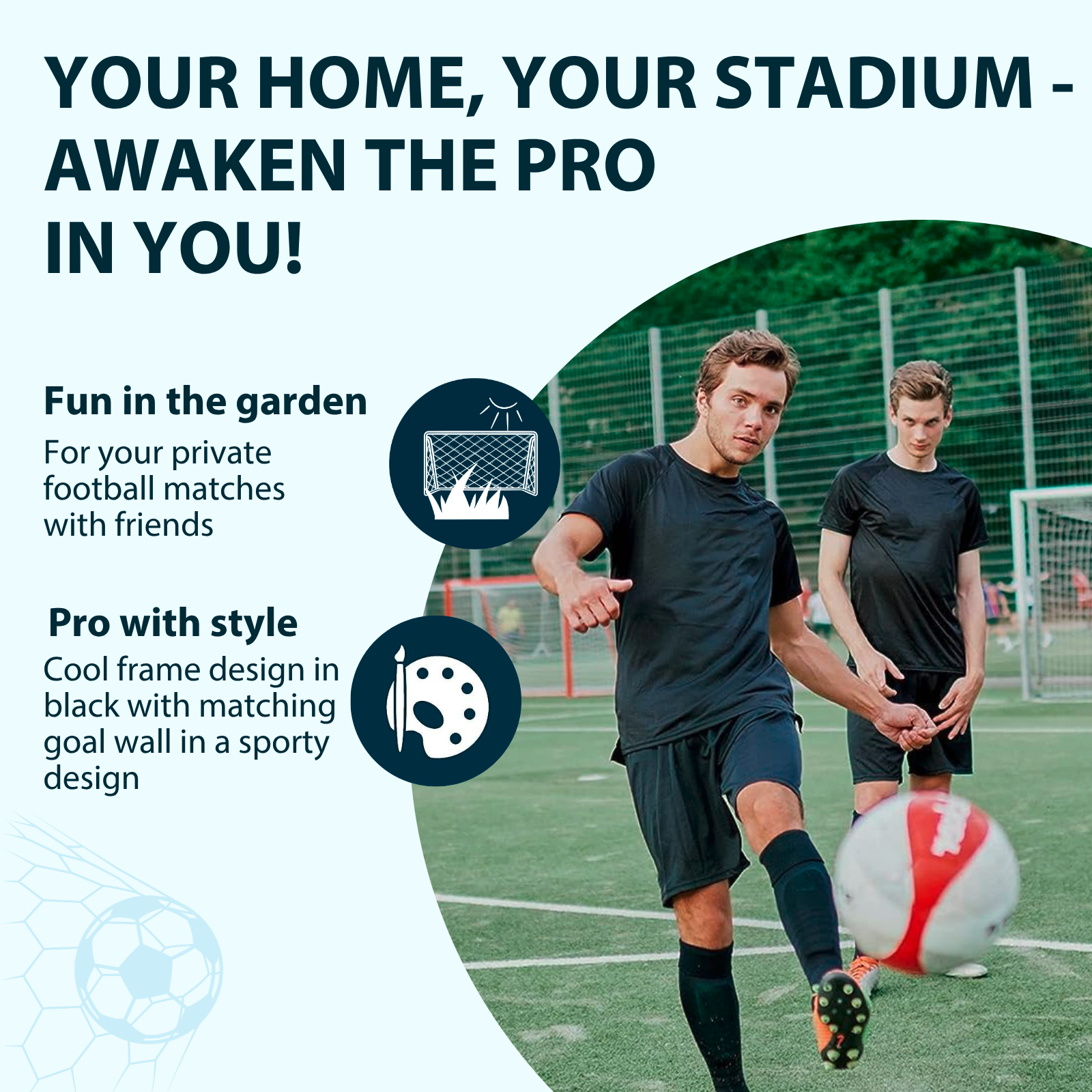 HUDORA football goal trainer with goal wall, image 5 from 6