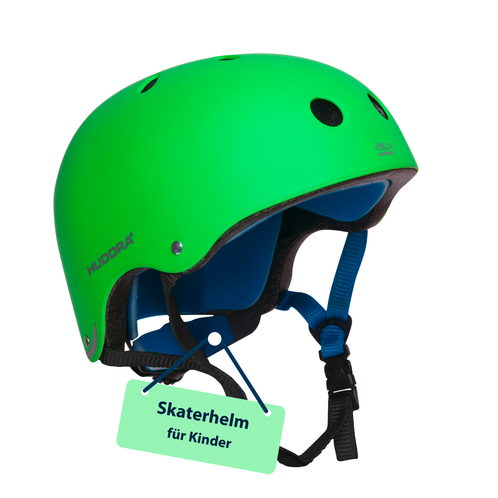 HUDORA Skaterhelm, Gr. S/M, grün