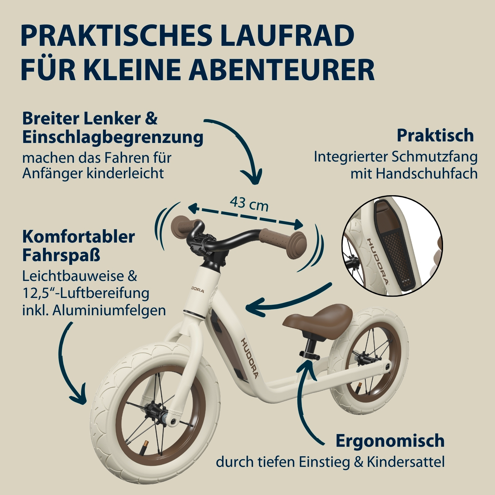 HUDORA Laufrad Explory, mocha, Bild 3 von 6