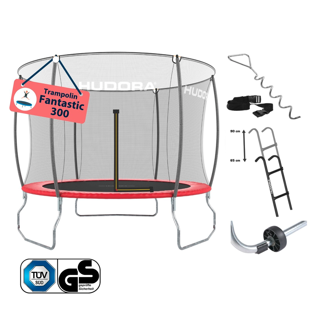 HUDORA Fantastic Trampolin 300V inkl. Zubehör (Komplett-Set)