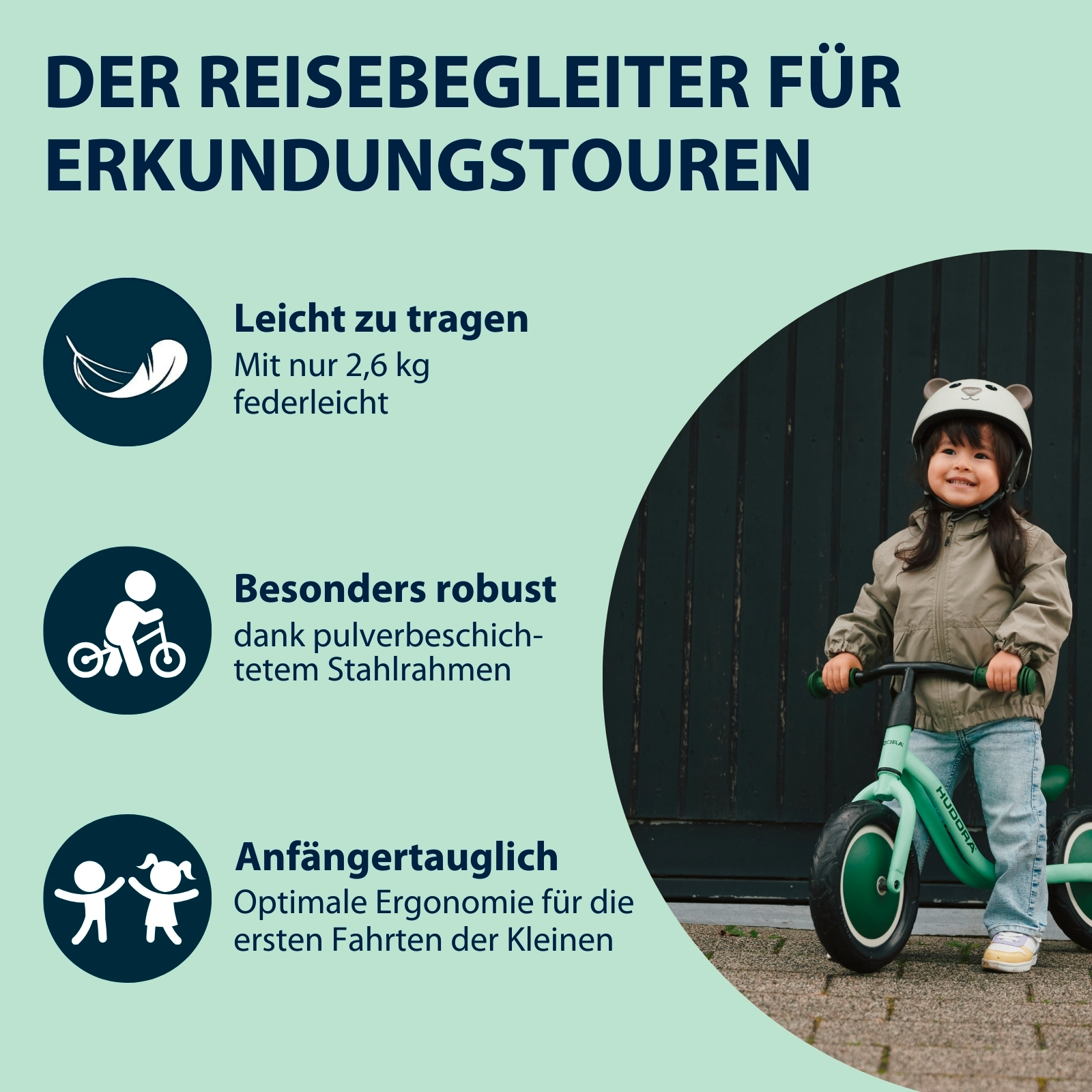 HUDORA Laufrad Cruisy, mint, Bild 4 von 6