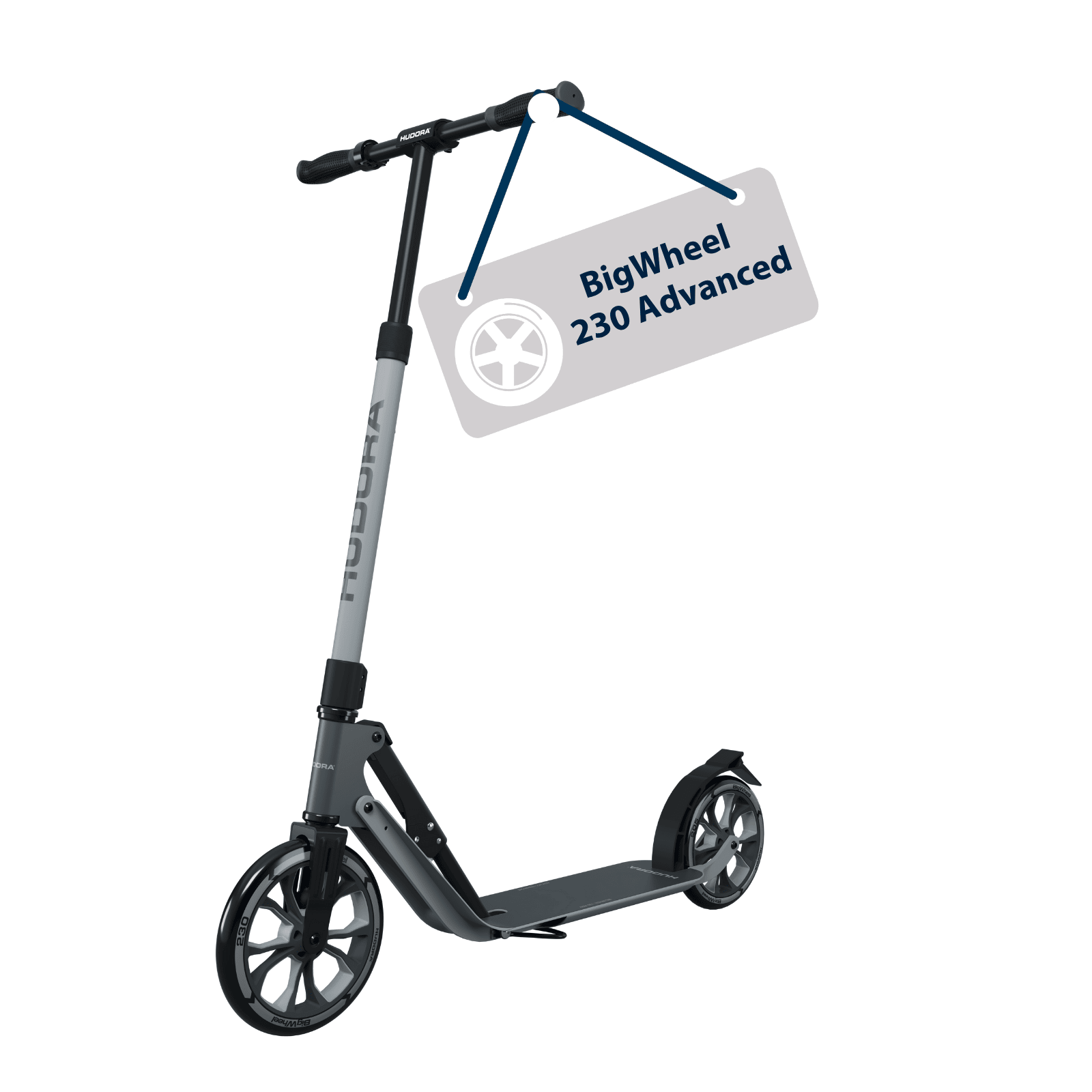 HUDORA BigWheel® 230 Advanced, Scooter shadow