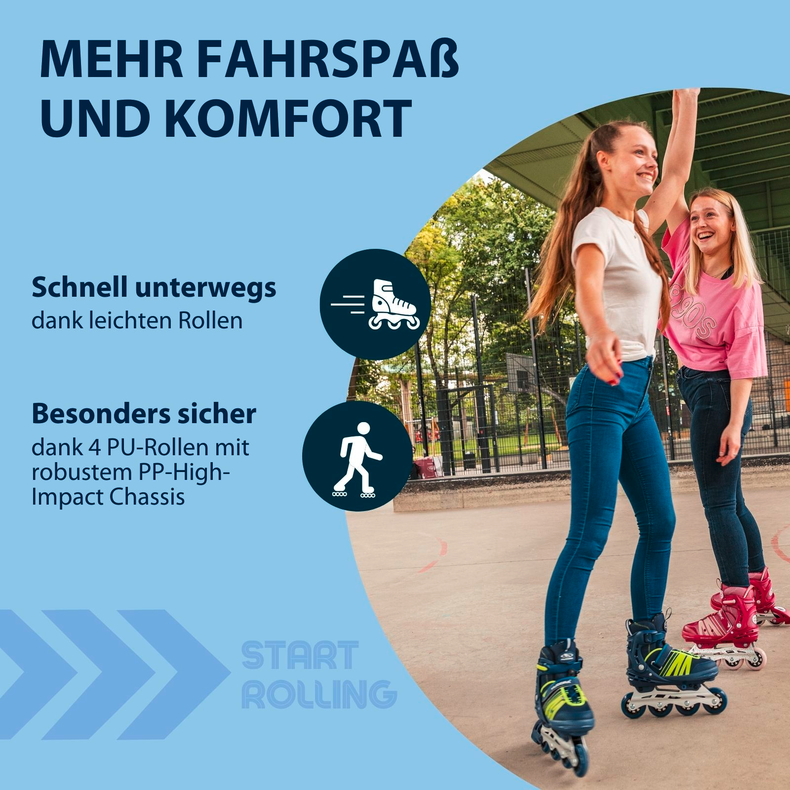 HUDORA Inline Skates Comfort, deep blue, Gr. 35-40, Bild 3 von 7