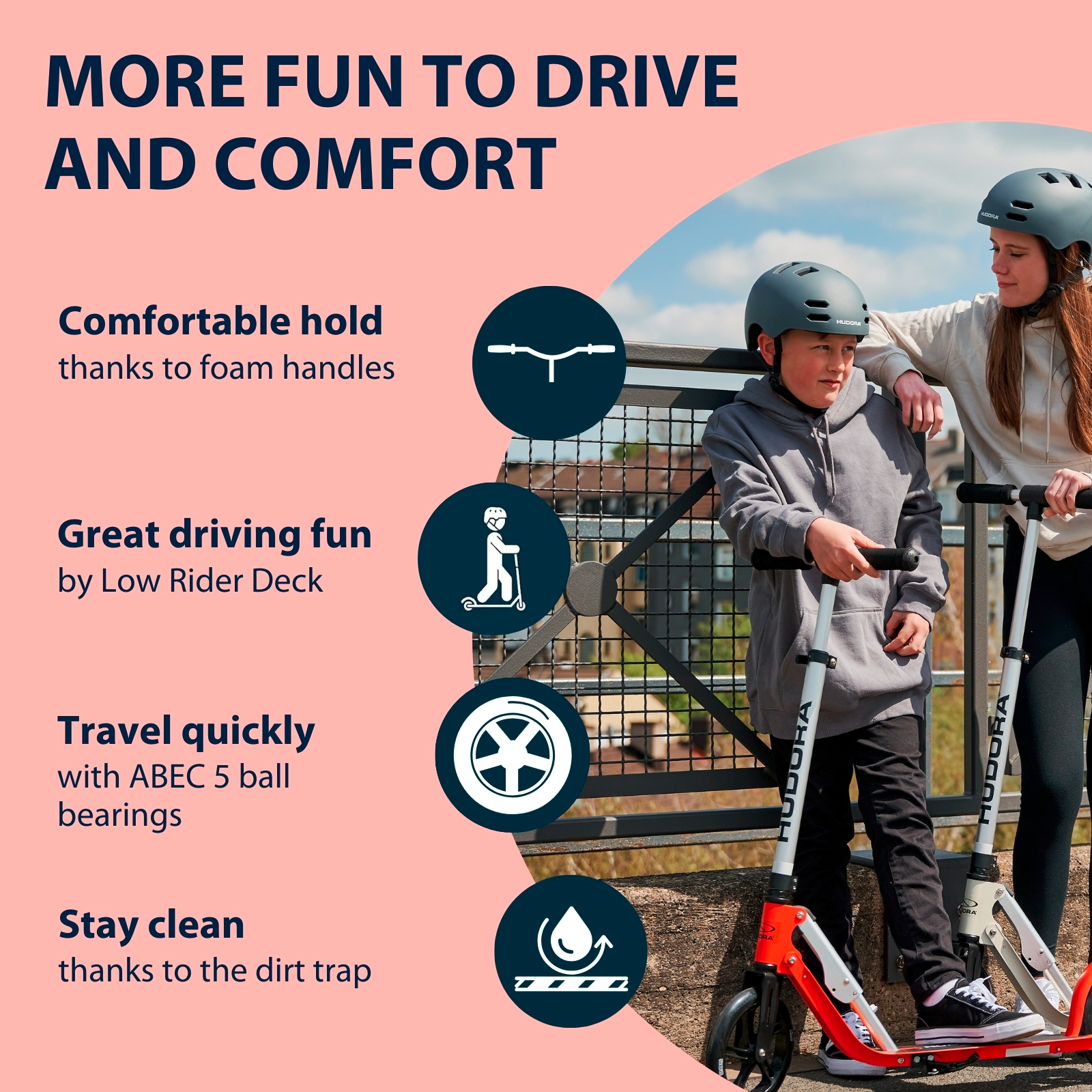 HUDORA BigWheel® 205 Pure red, image 3 from 7