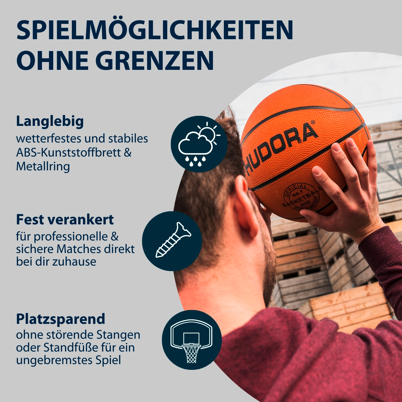 HUDORA Basketballkorbset In-/Outdoor, Bild 4 von 6