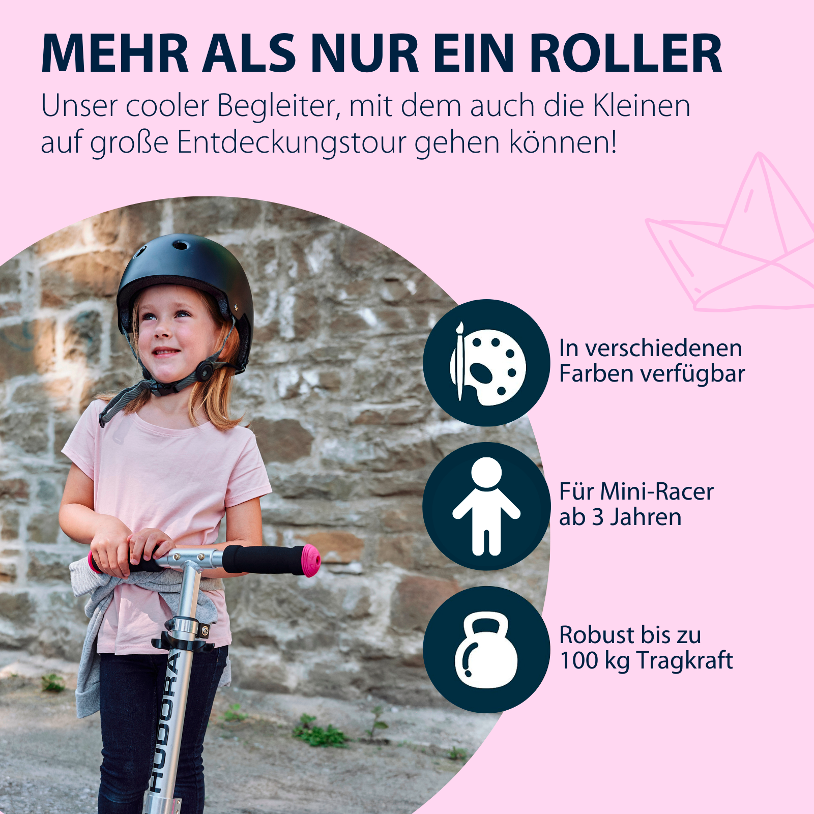 HUDORA Little BigWheel®, Scooter magenta, Bild 6 von 7