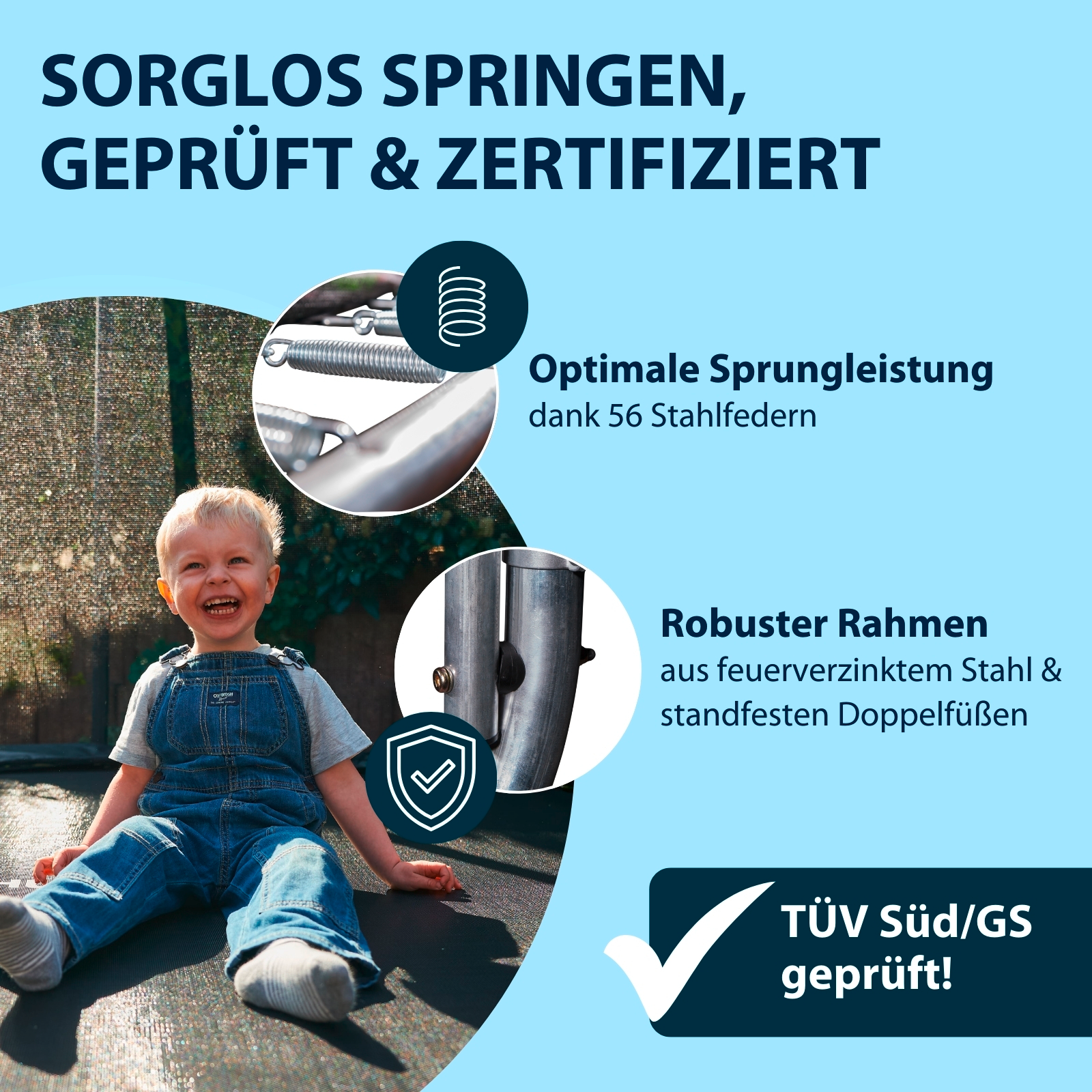 Start Trampolin 300V, blue, Bild 5 von 7