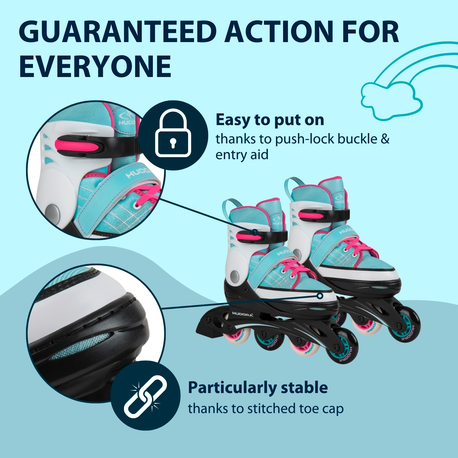HUDORA Inline Skates Basic, mint, image 4 from 7