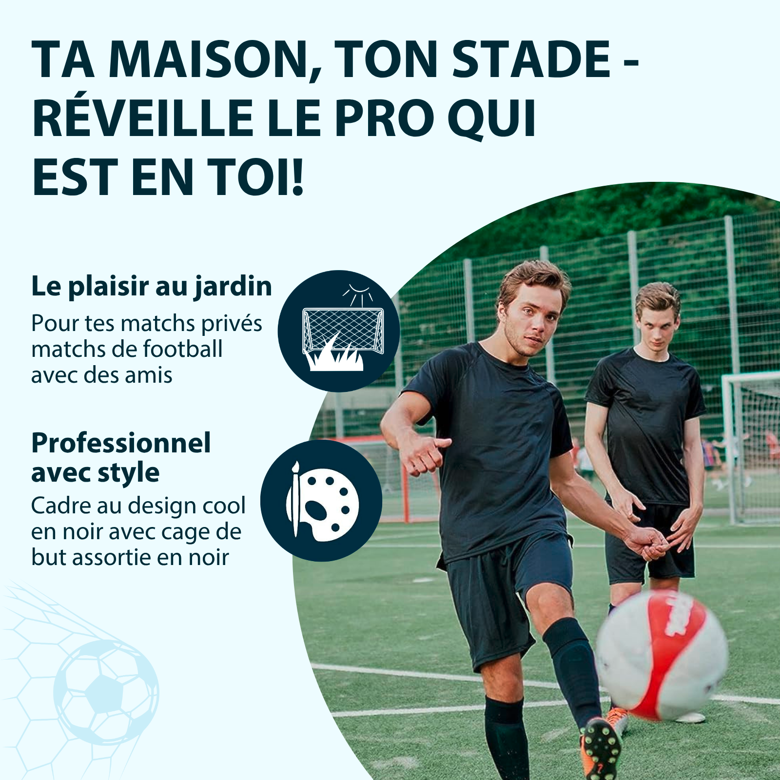 HUDORA football goal trainer with goal wall, image 5 from 6