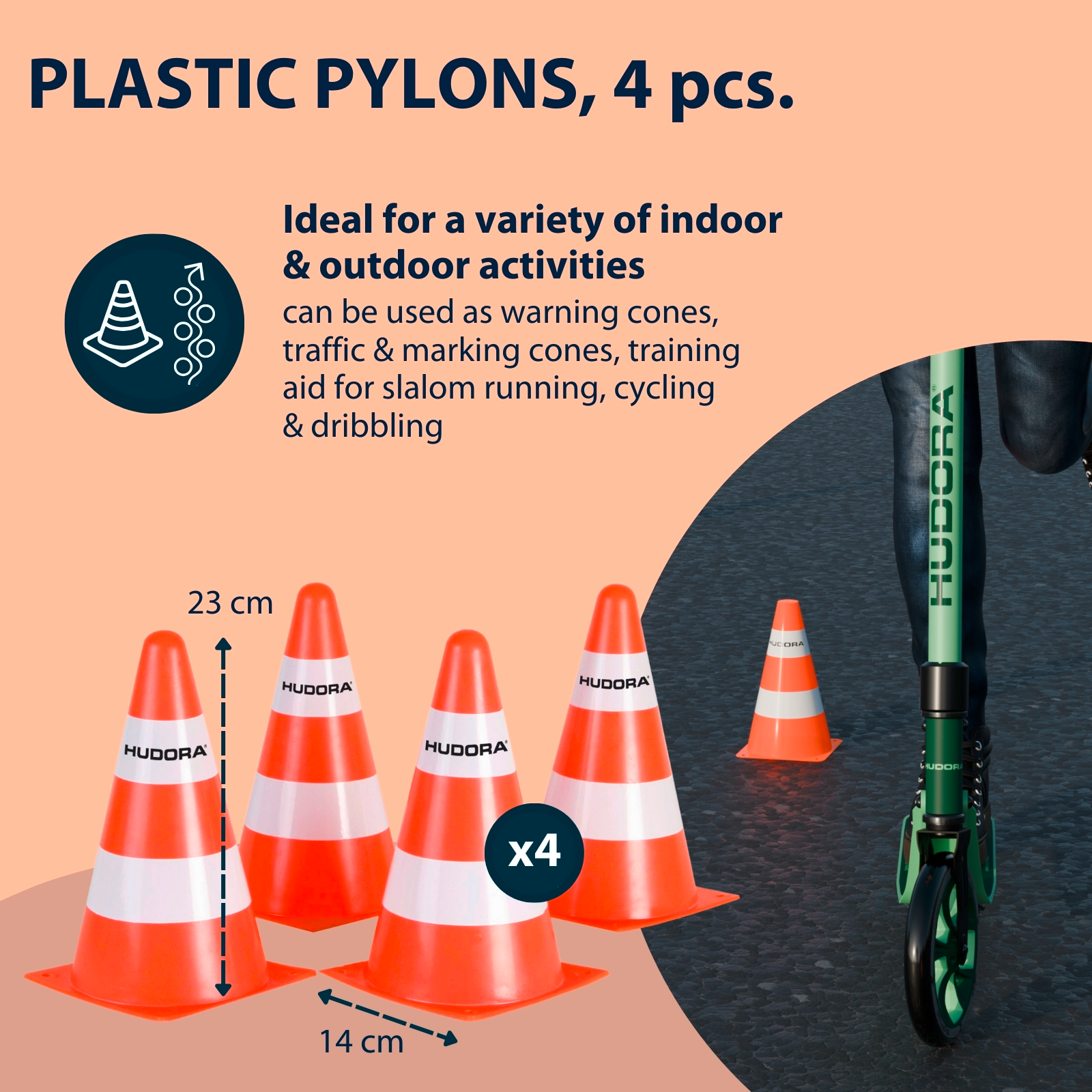 HUDORA Pylons, 4 pieces, image 2 from 5