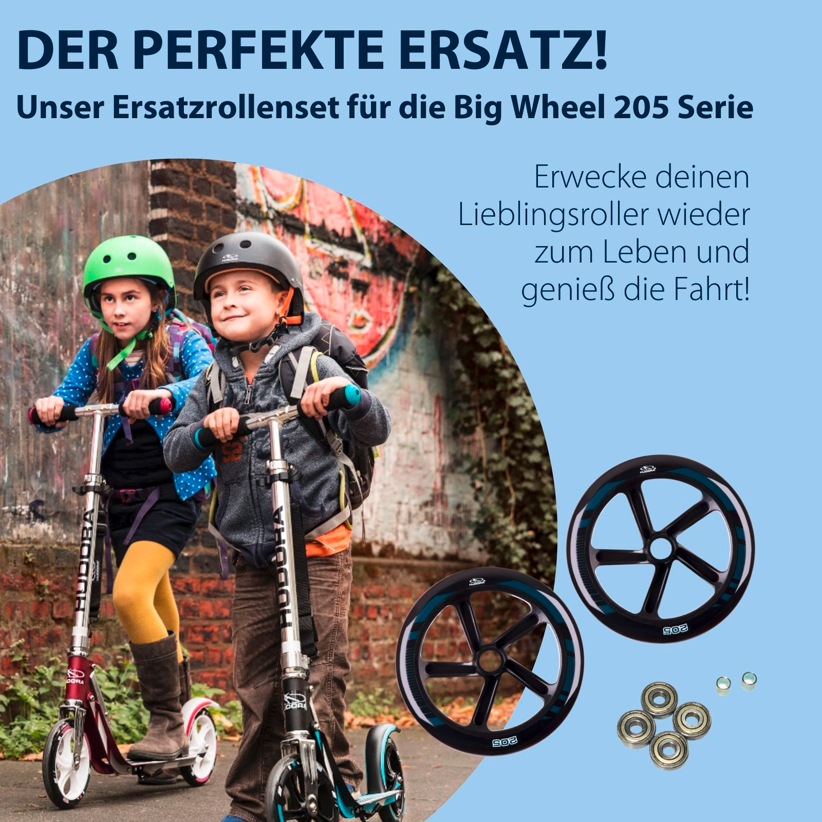 HUDORA Ersatzrollenset schmal für HUDORA BigWheel® 205, Bild 4 von 5