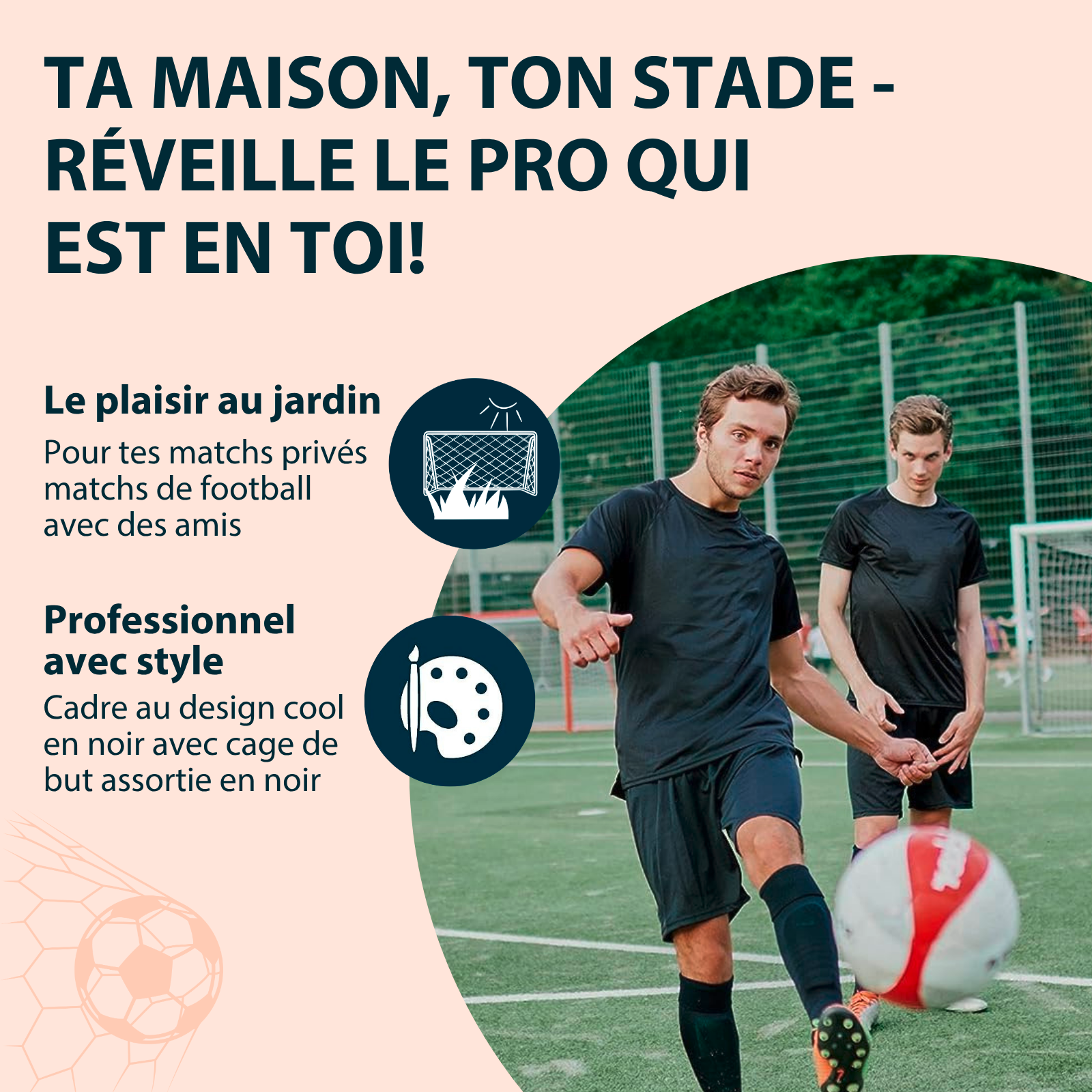 HUDORA football goal trainer with goal wall, image 5 from 6