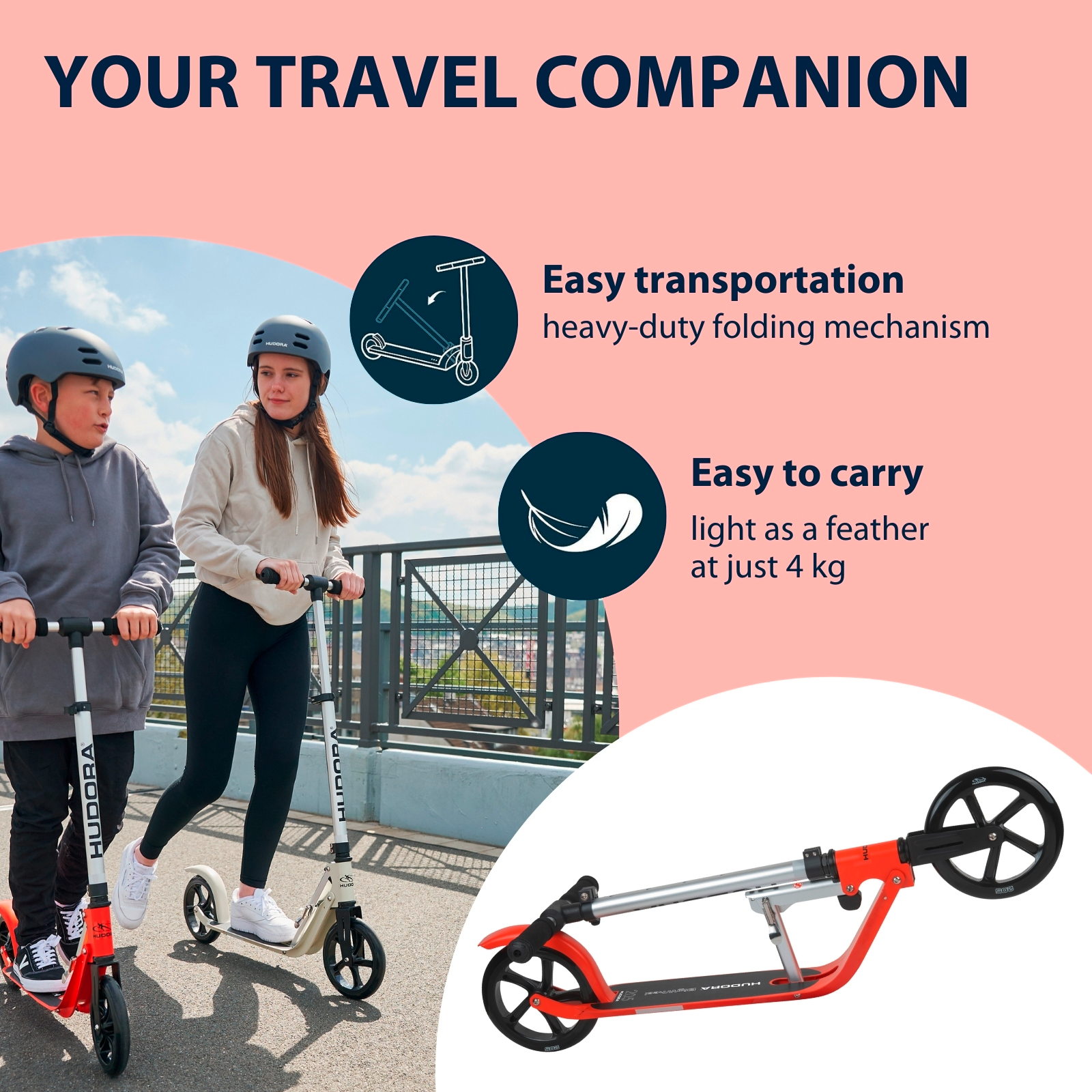 HUDORA BigWheel® 205 Pure red, image 4 from 7