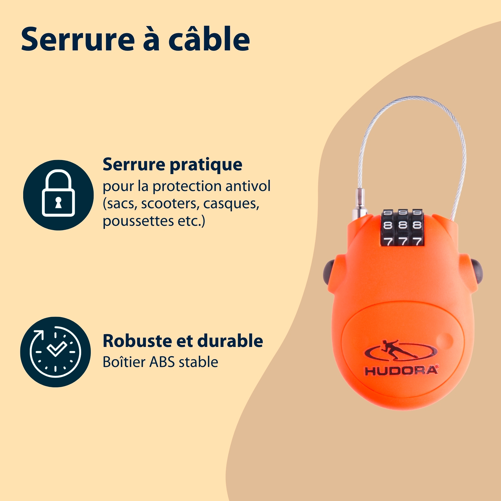 HUDORA Cable Lock, image 2 from 5