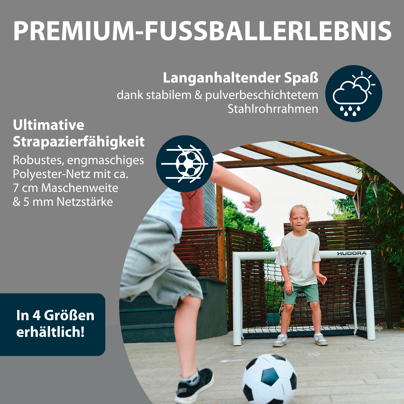 HUDORA Fußballtor Advanced 120 White, Bild 3 von 7