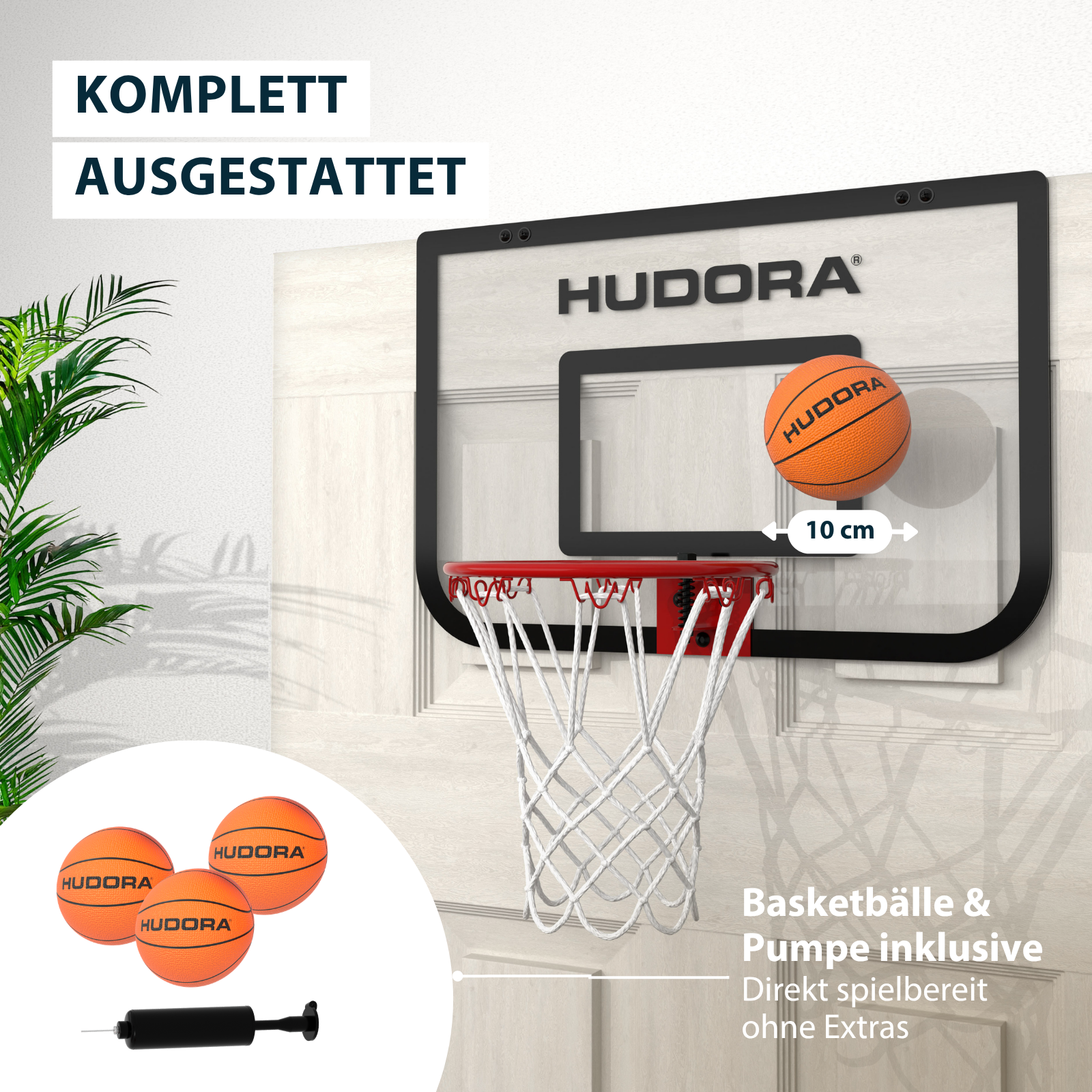 HUDORA Mini-Basketballkorb Indoor mit Türaufhängung, Bild 3 von 5