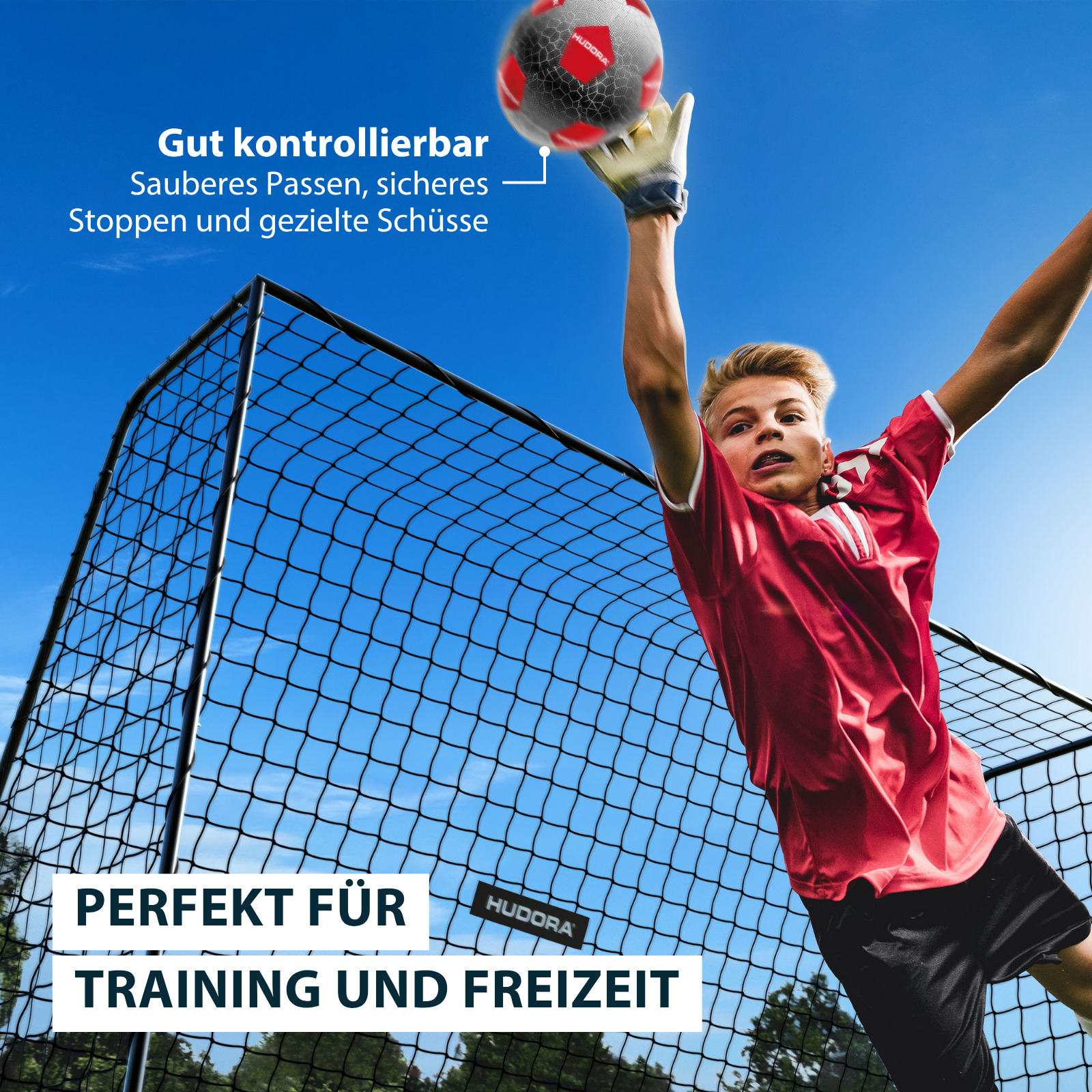 HUDORA Fußball rot, Gr.5, image 3 from 6