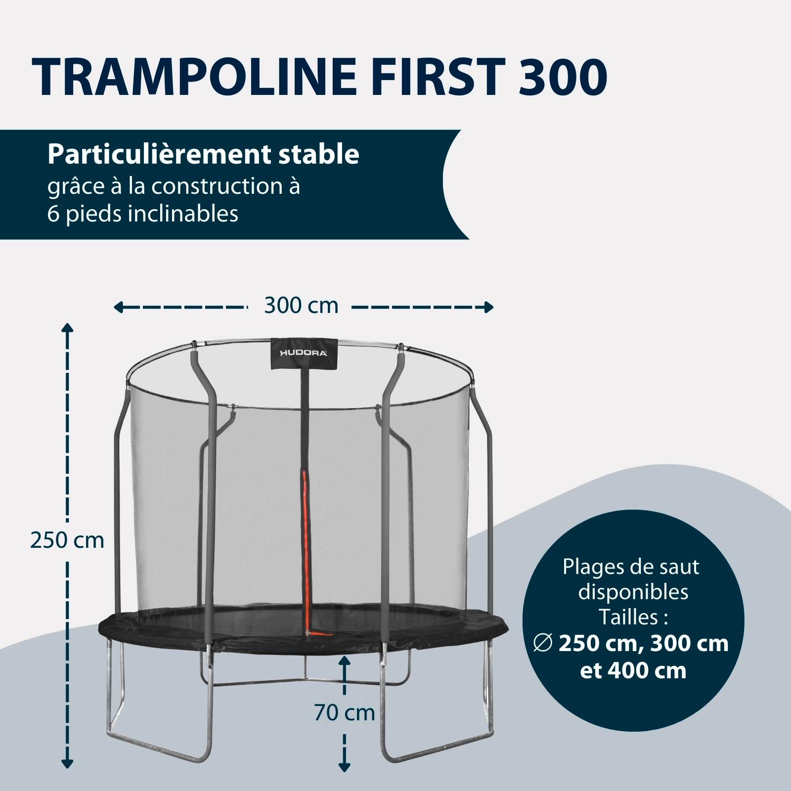 HUDORA First Trampoline 300V, image 2 from 7