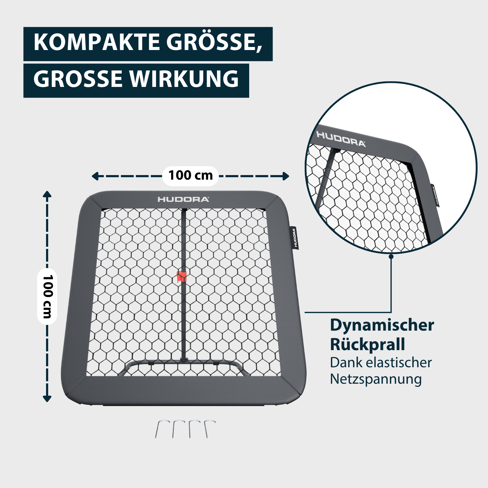 HUDORA Fußball Rebounder 100 Grey, Bild 5 von 7
