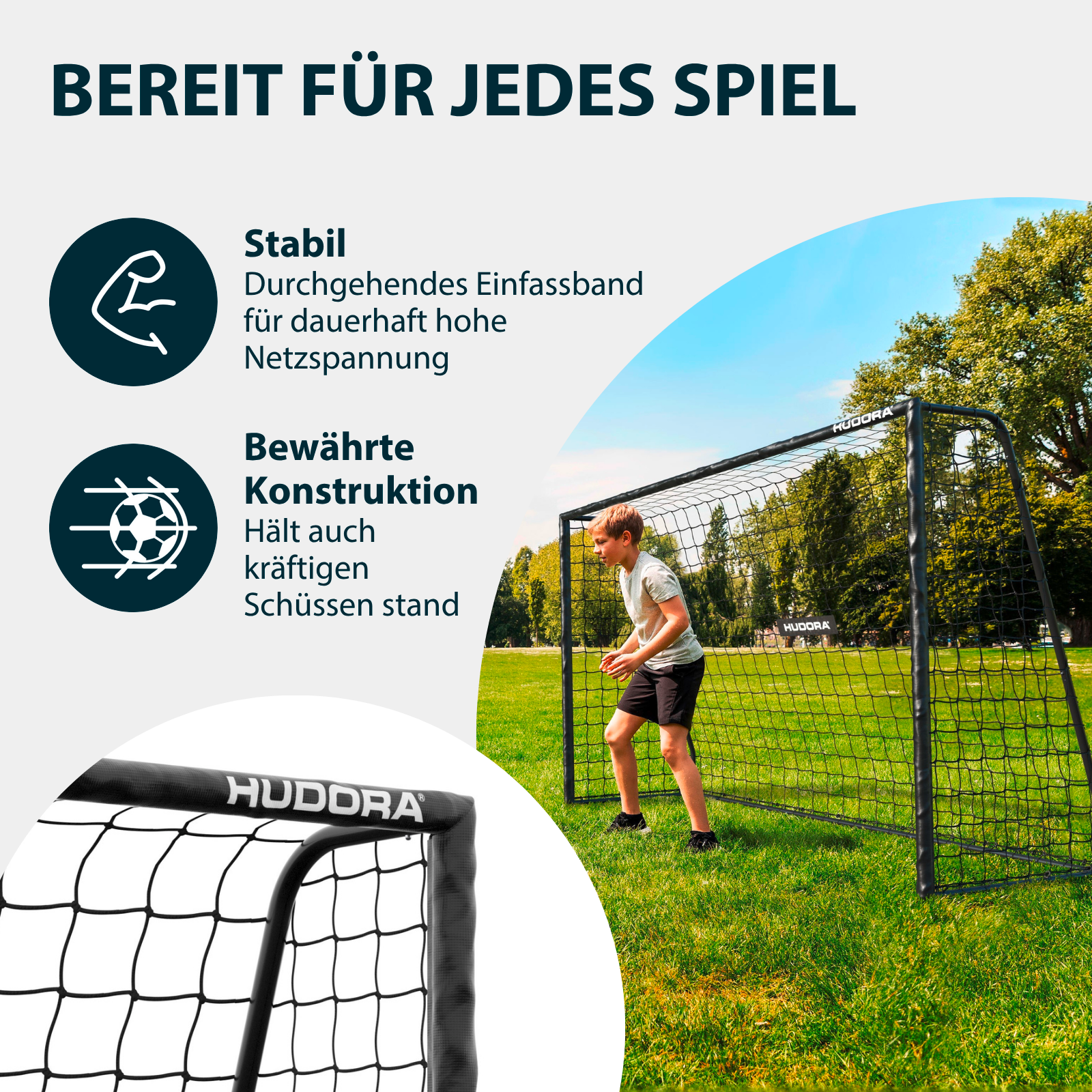 HUDORA Fußballtor Pro Tect 240 Lite black, image 3 from 7