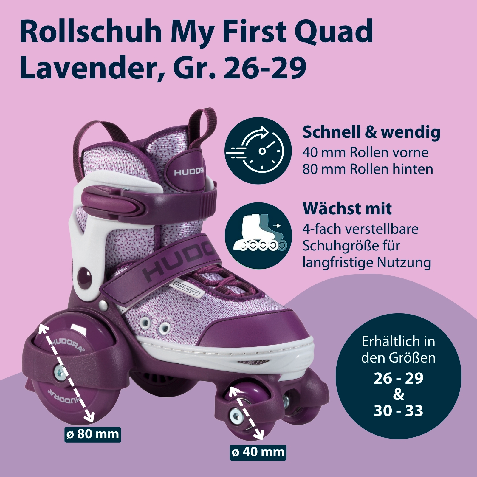 Rollschuh My First Quad, lavender, Gr. 26-33, Bild 2 von 7