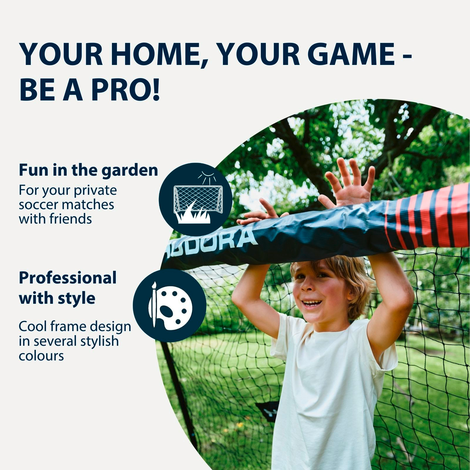 HUDORA Football Goal Pro Tect 240 Advanced White, image 6 from 7