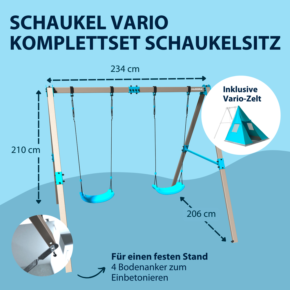 HUDORA Schaukelgestell Vario Doppelschaukel, Bild 2 von 7