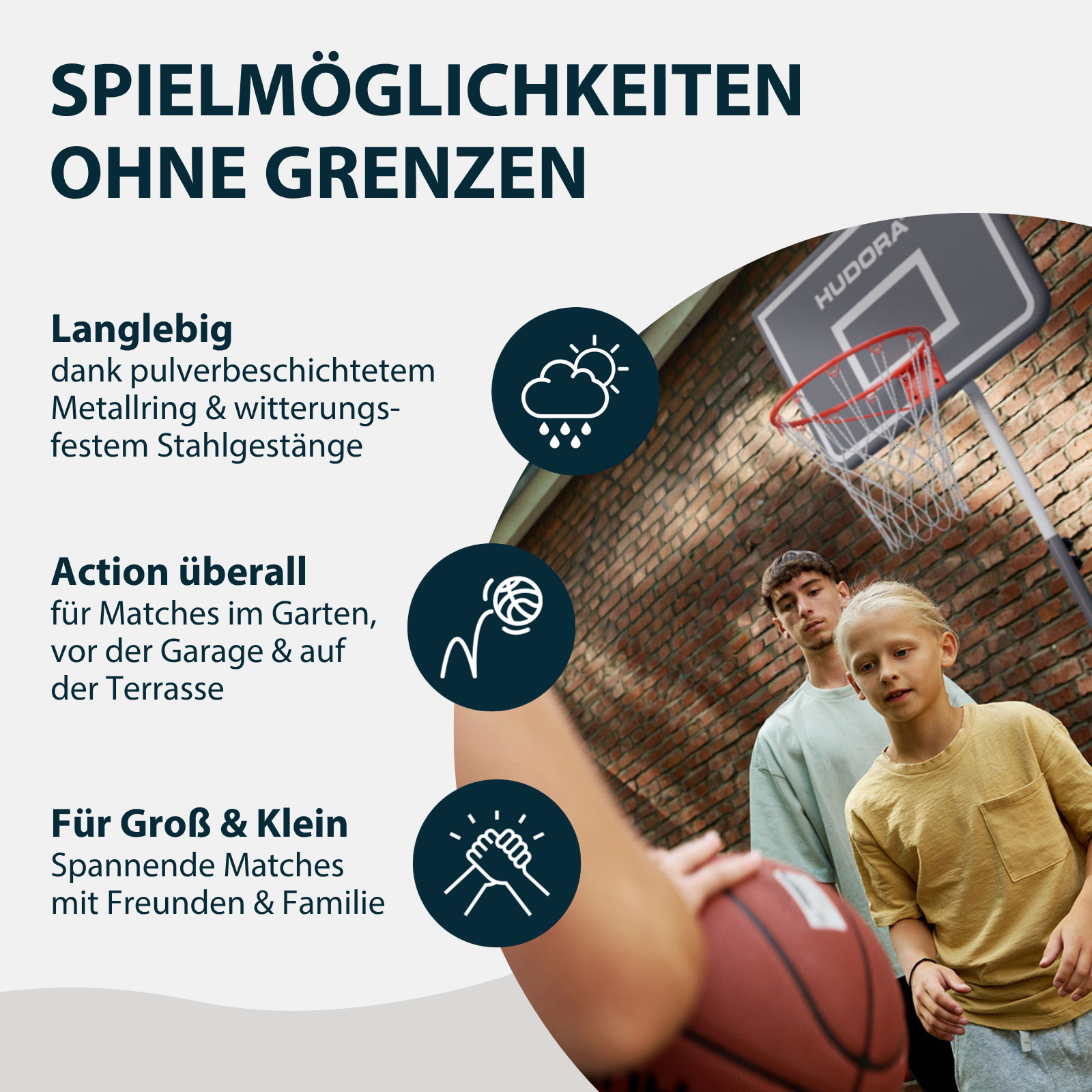 HUDORA Basketballständer RoCo Lite 260, cloud, Bild 4 von 7